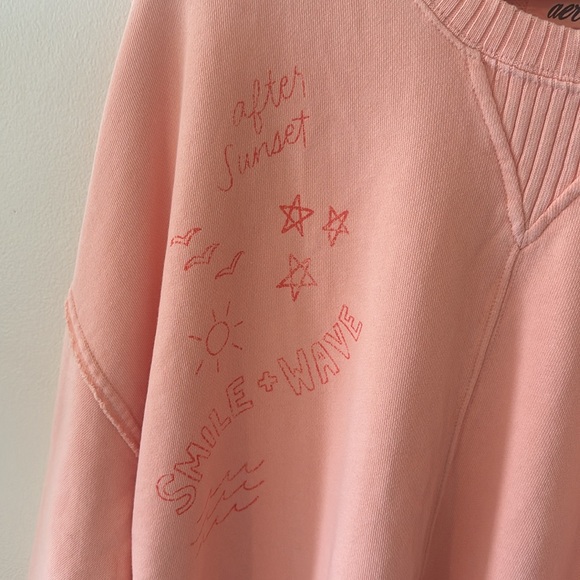Aerie NWT Crewneck Oversized Sweatshirt - Coral - Large - Picture 3 of 9